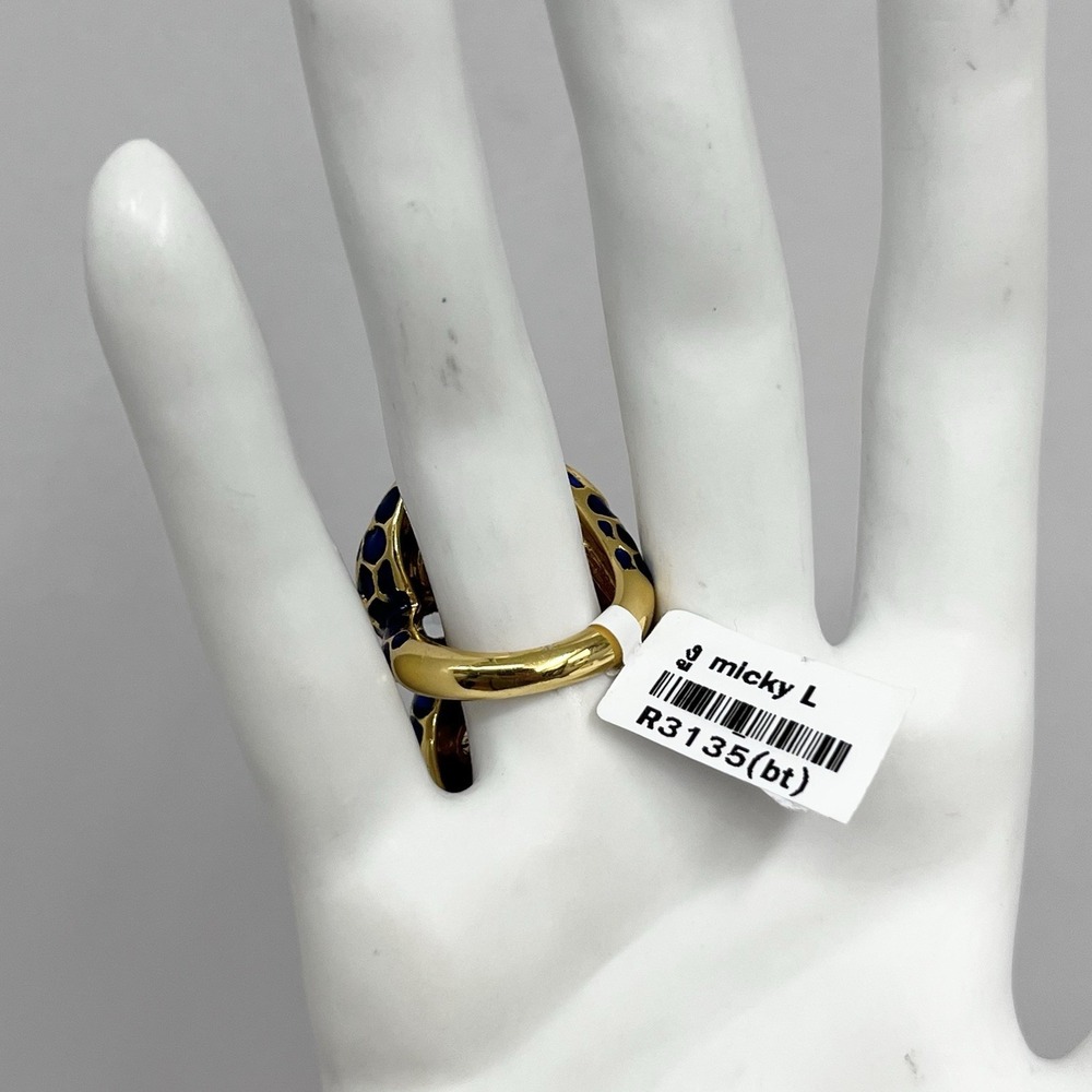 Sterling Gold Vermeil Enamel Coiled Snake Ring JUMBO NWT $300 23 Grams Sz. 6 3/4 - Picture 4 of 12